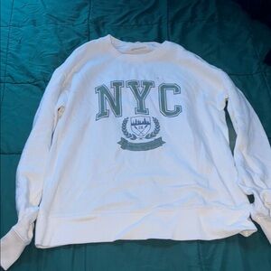 White NYC Graphic Men's Sweater